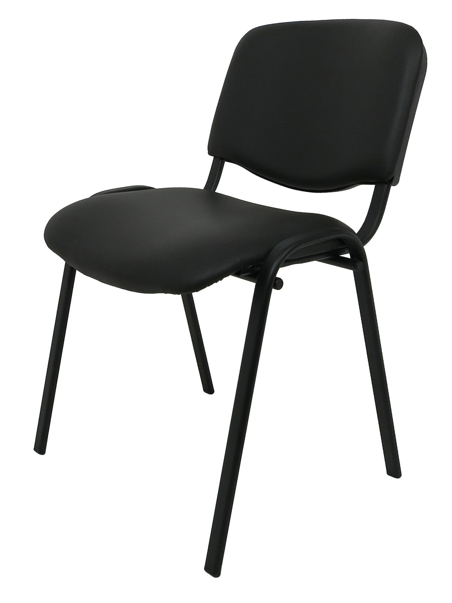 Стілець ІЗО СМФ ПРЕСТИЖ, чорний каркас, шкірзамінник